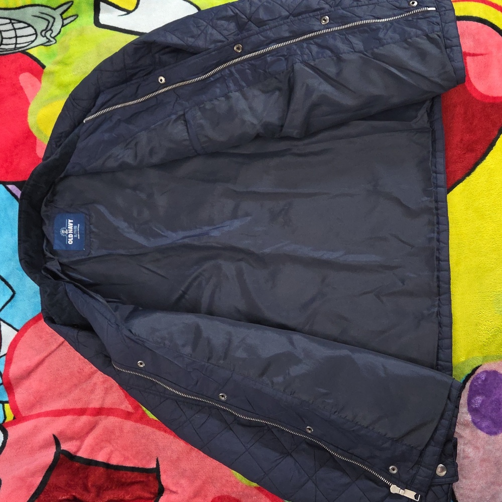 🍪 2 for$30 Men's Navy Men's Dark Blue Quilted Jacket - Picture 5 of 6